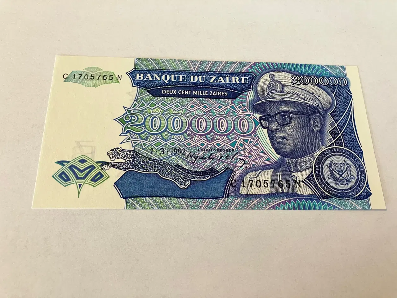 Billede 1 - 200.000 Zaires Zaire 1992