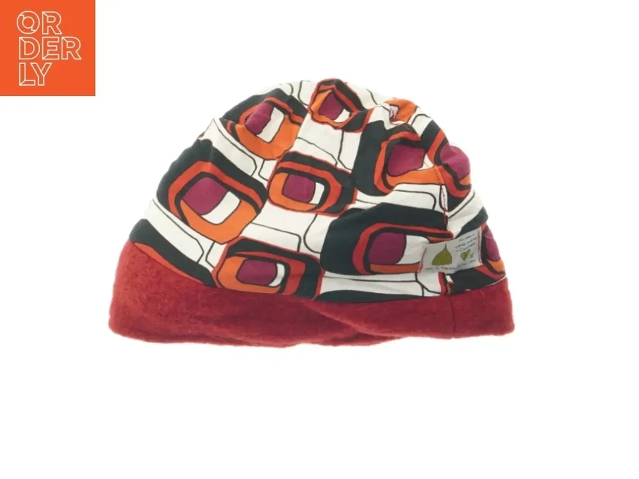 Billede 2 - Rund rød hat med mønster fra Chapeau Claudette (str. Ø 29 cm)