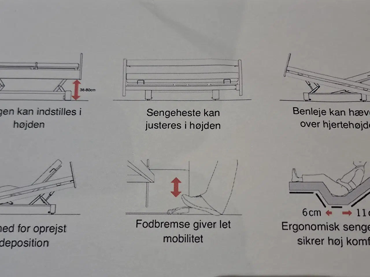 Billede 4 - Magnolia plejeseng latex madras, lampe, greb, bord