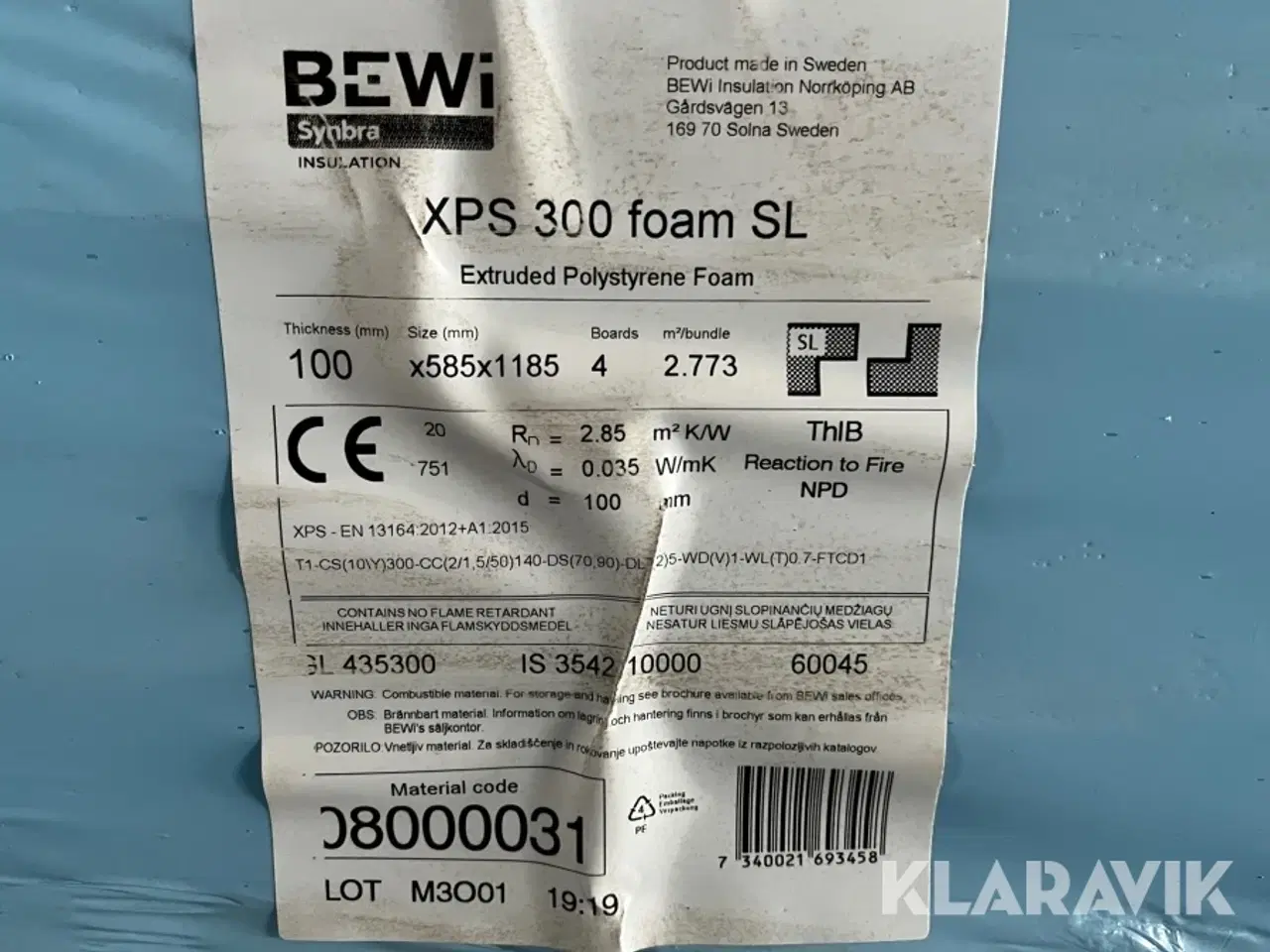 Billede 8 - Isolering BEWi XPS 300 foam SL 100 mm 585 x 1185 cm 135 kvadratmeter