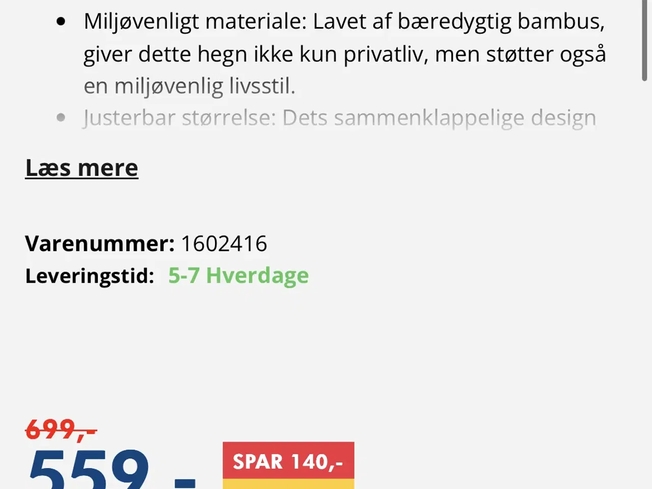 Billede 4 - Bambushegn