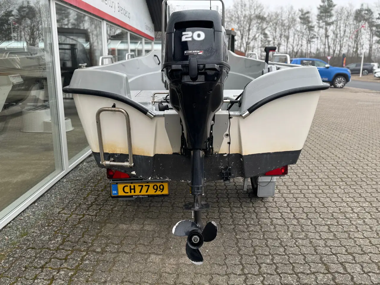 Billede 12 - 438 BF Big Fish med F20 Mercury ELPT 4 takt og 500 kg Brenderup bådtrailer