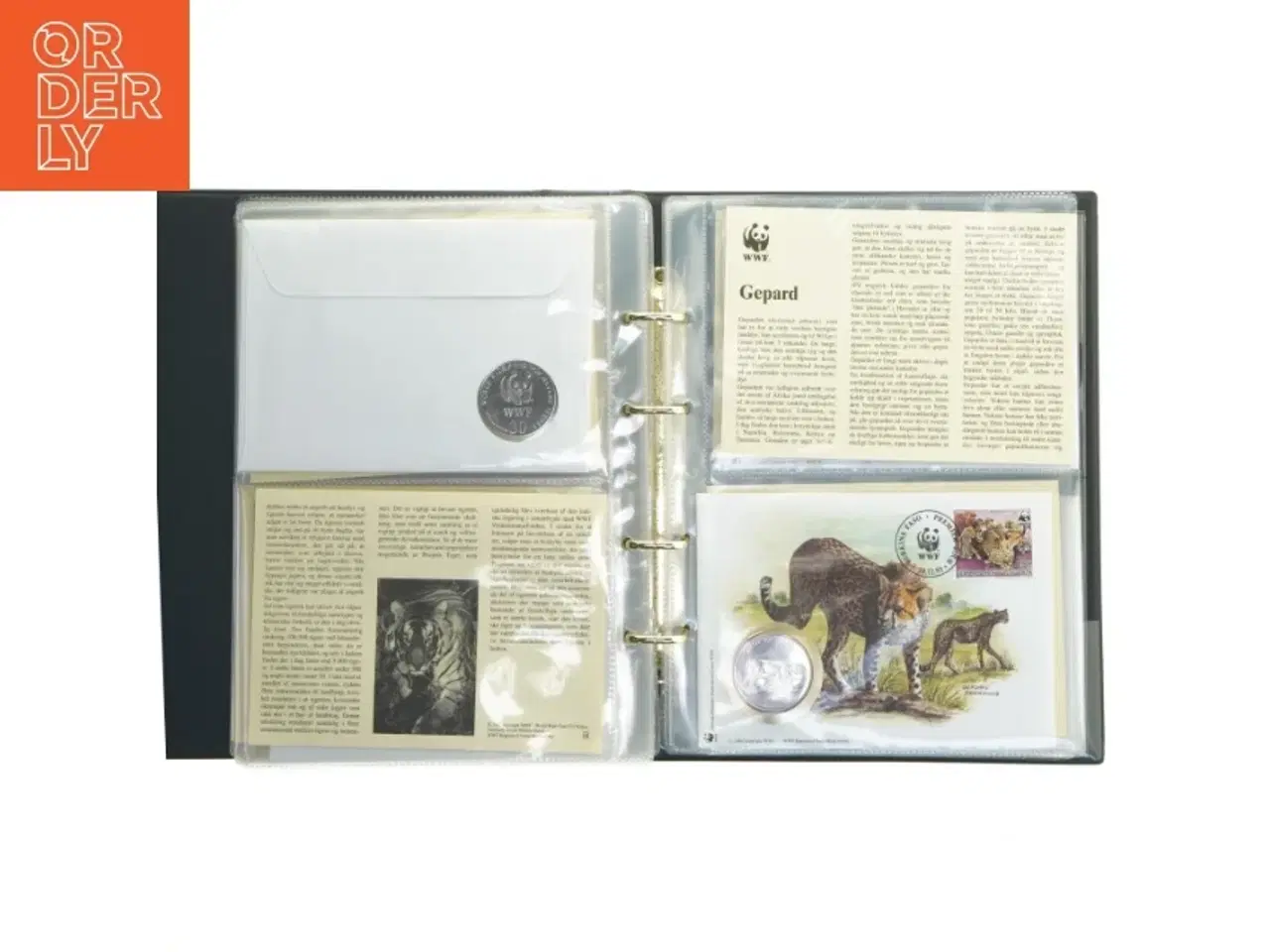 Billede 7 - Samlemøntmappe med 21 mønter fra WWF (str. 29x24,5 cm)