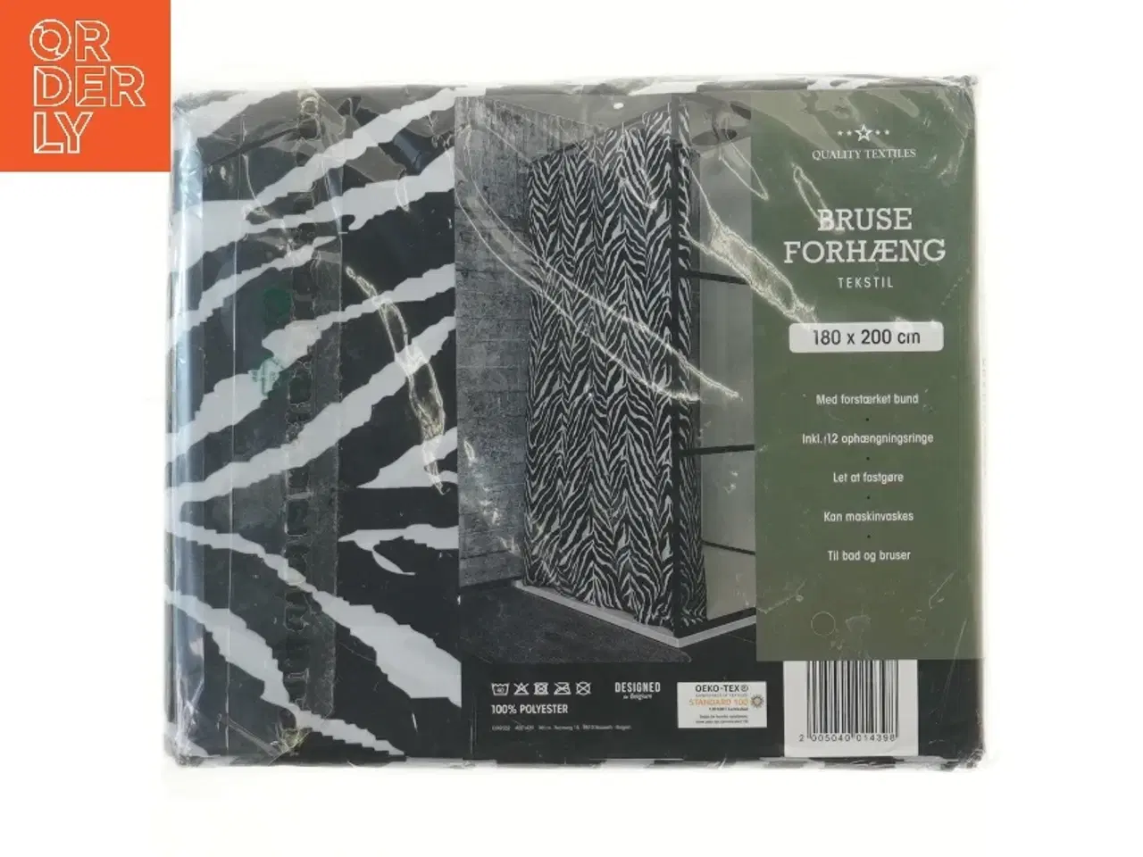 Billede 1 - Bruseforhæng 180x200 cm fra Quality Textiles (str. 180x200 cm)