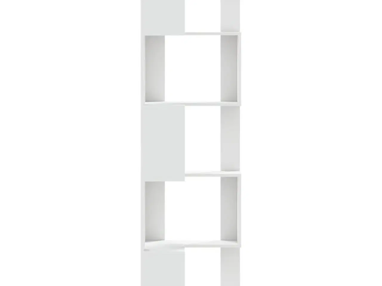 Billede 5 - Bogreol til hjørne 50x50x179 cm 5 hylder konstrueret træ hvid