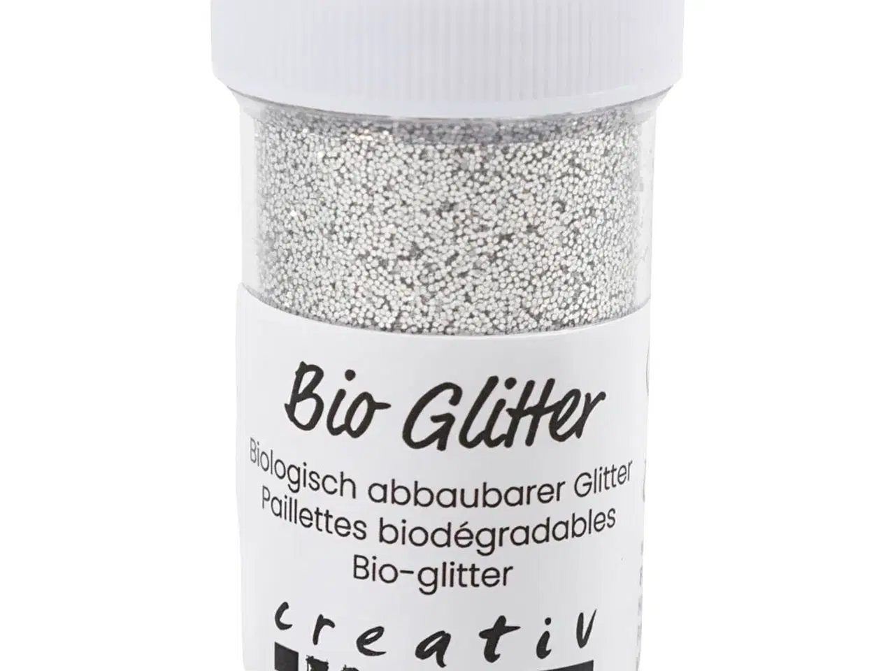 Billede 1 - Bionedbrydelig Sølvglimmer - 27ml til Kreative Projekter