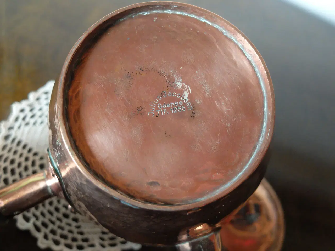 Billede 4 - Kobber kaffekande/tepotte med stjært