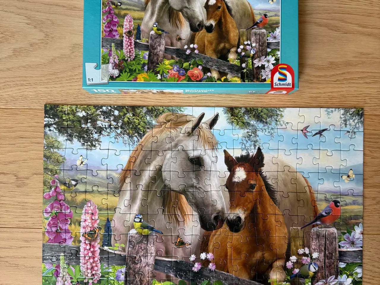 Billede 1 - Puslespil heste 150 brikker, 6-10 år