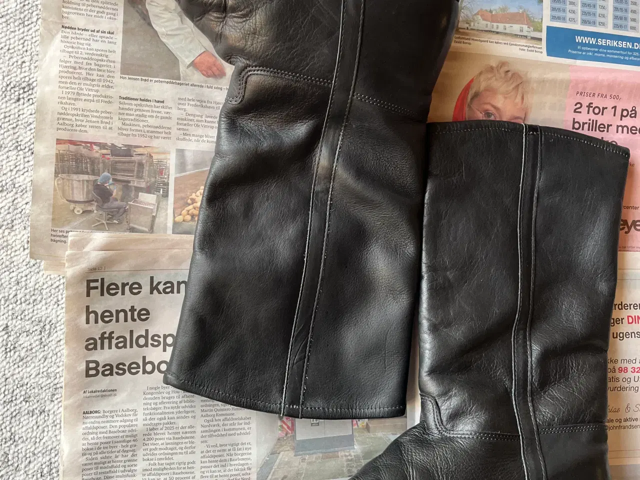 Billede 1 - Skindstøvler 45 