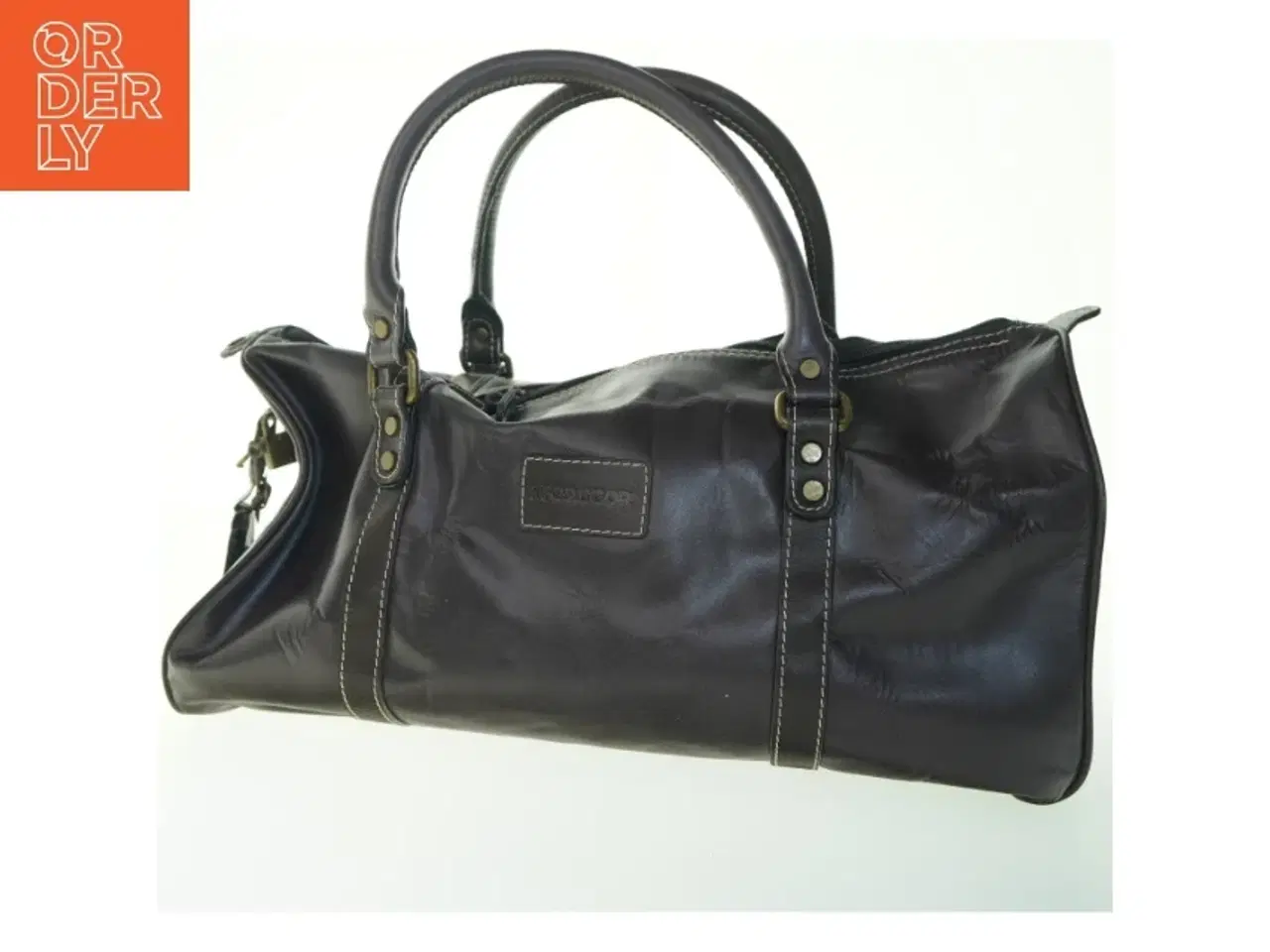 Billede 1 - Brun lædertaske fra McGregor (str. 52x23 cm. højde 25 cm)