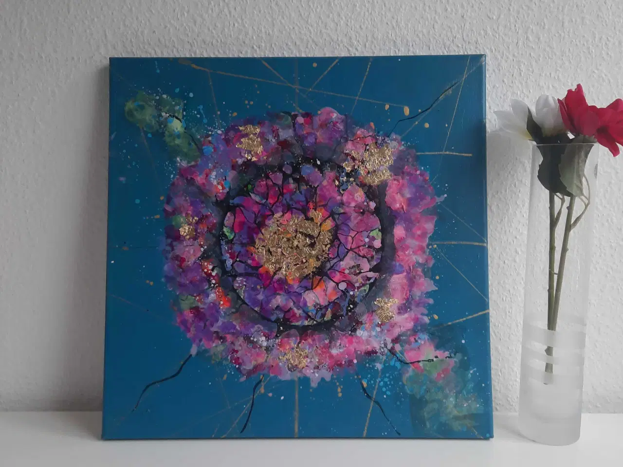 Billede 19 - Akrylmaleri på lærred 40x40 cm 