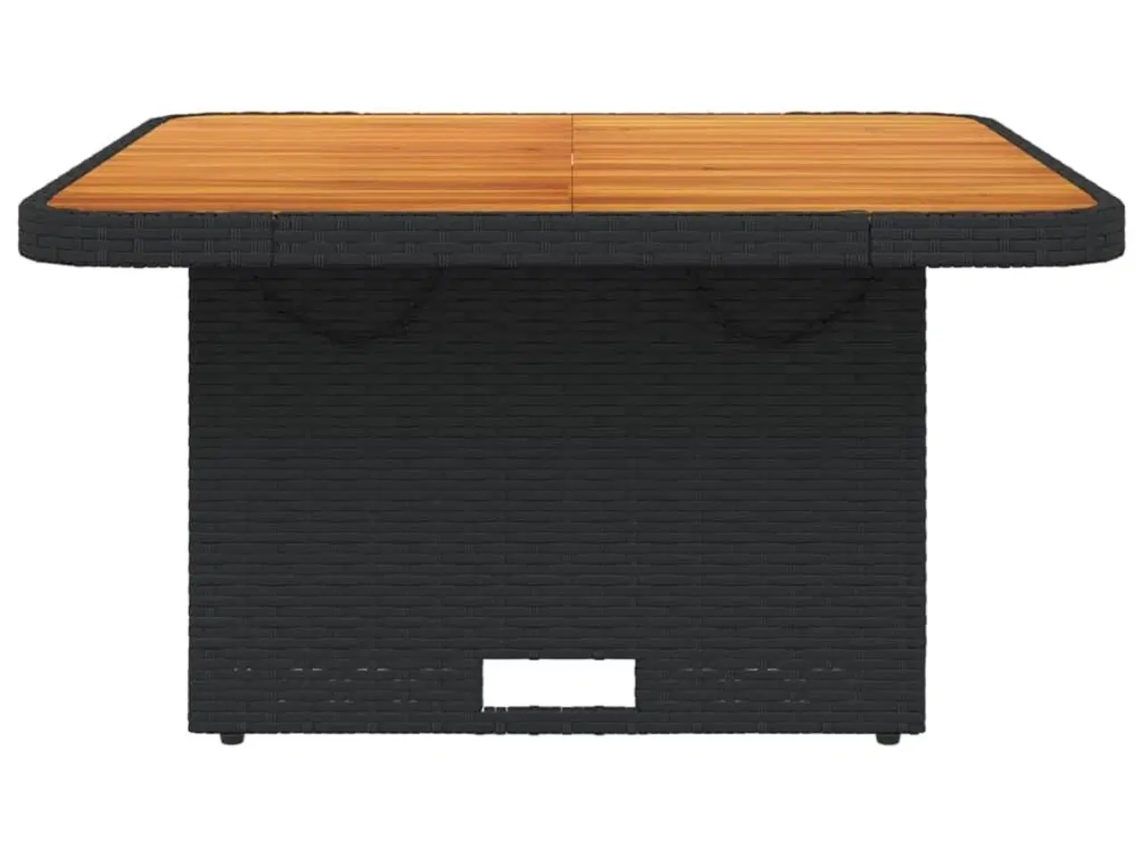 Billede 5 - Havebord 80x80x71 cm polyrattan og akacietræ sort