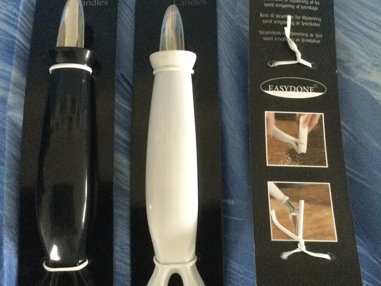 Billede 1 - Stearin kniv, vælg mellem sort eller hvid. B2B 