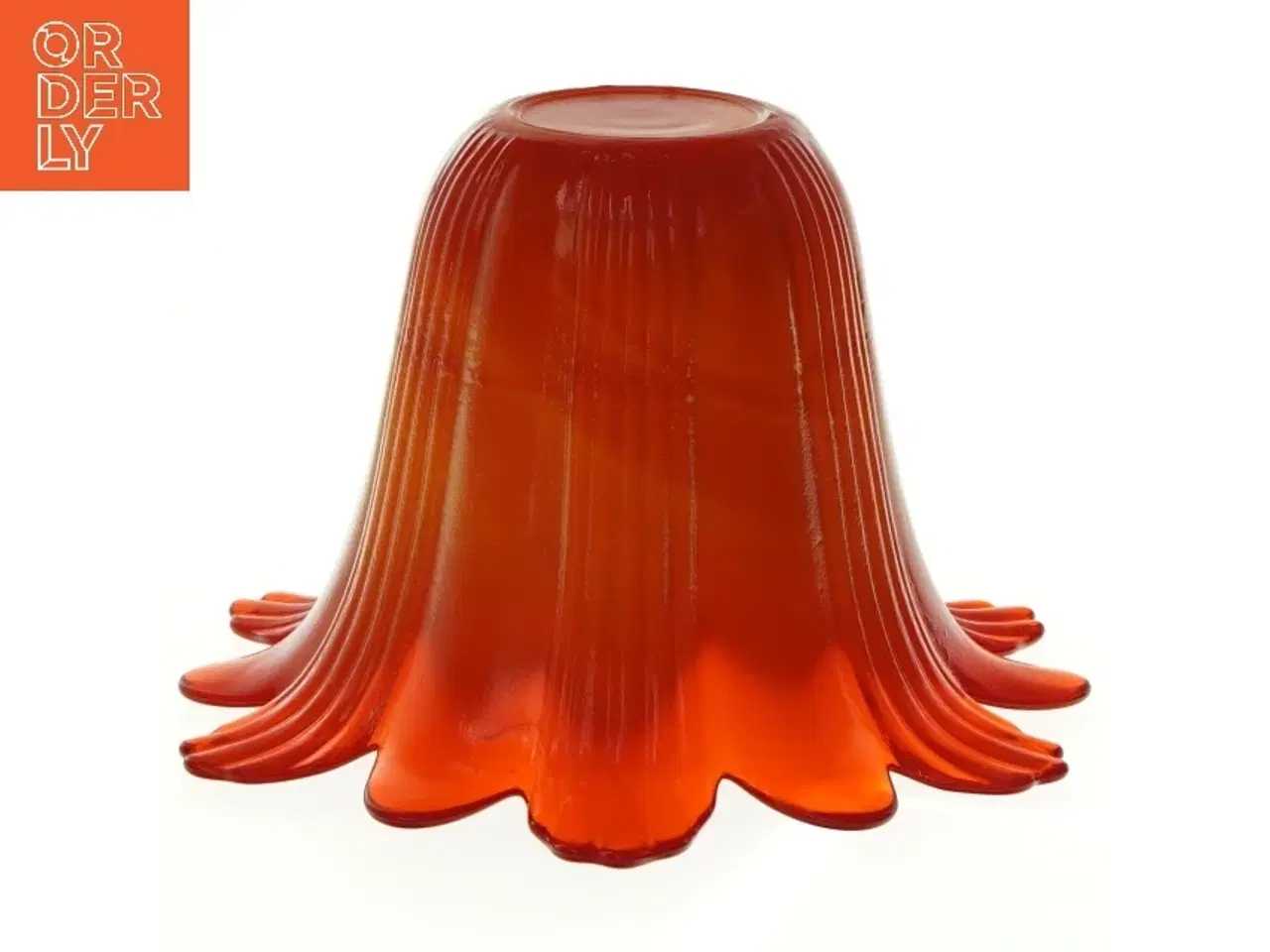 Billede 4 - Gennemsigtig orange solsikkevase (str. 11 x 17 cm)