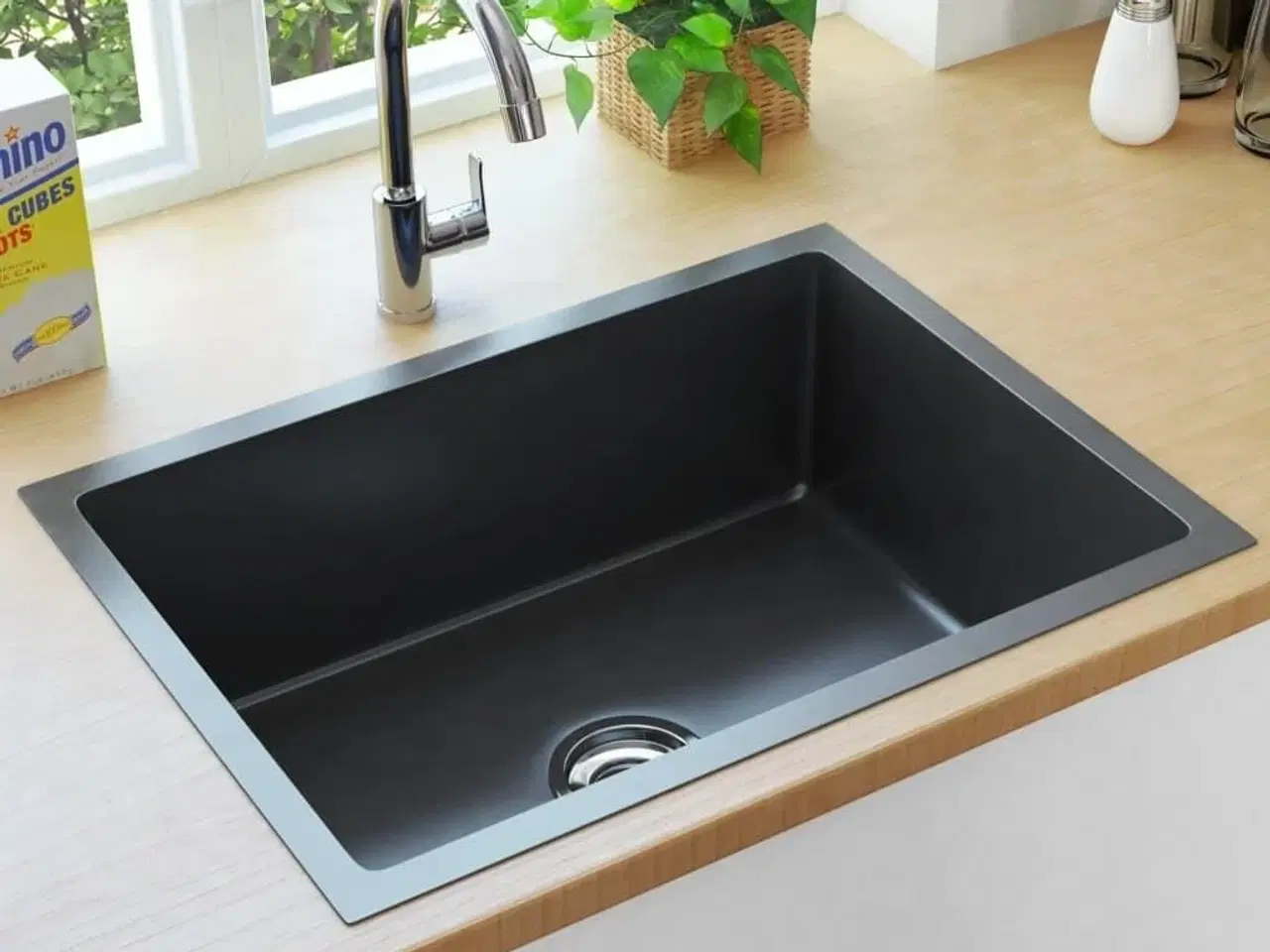 Billede 1 - Håndlavet køkkenvask rustfrit stål sort