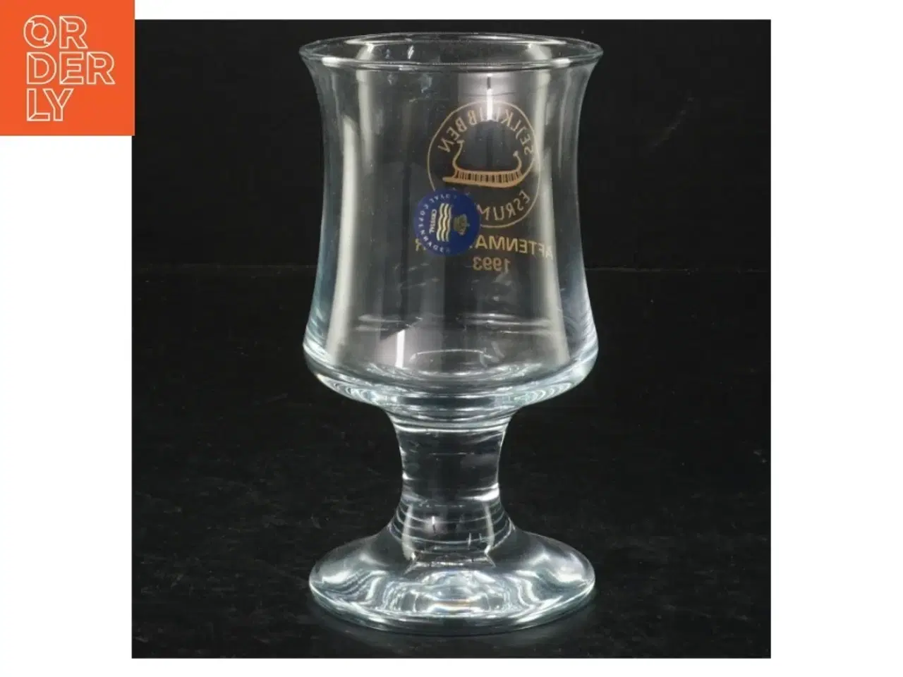 Billede 2 - Ølglas Skibsglas med sejlklub emblem fra Royal Copenhagen (str. 14 cm. ø 8 cm)
