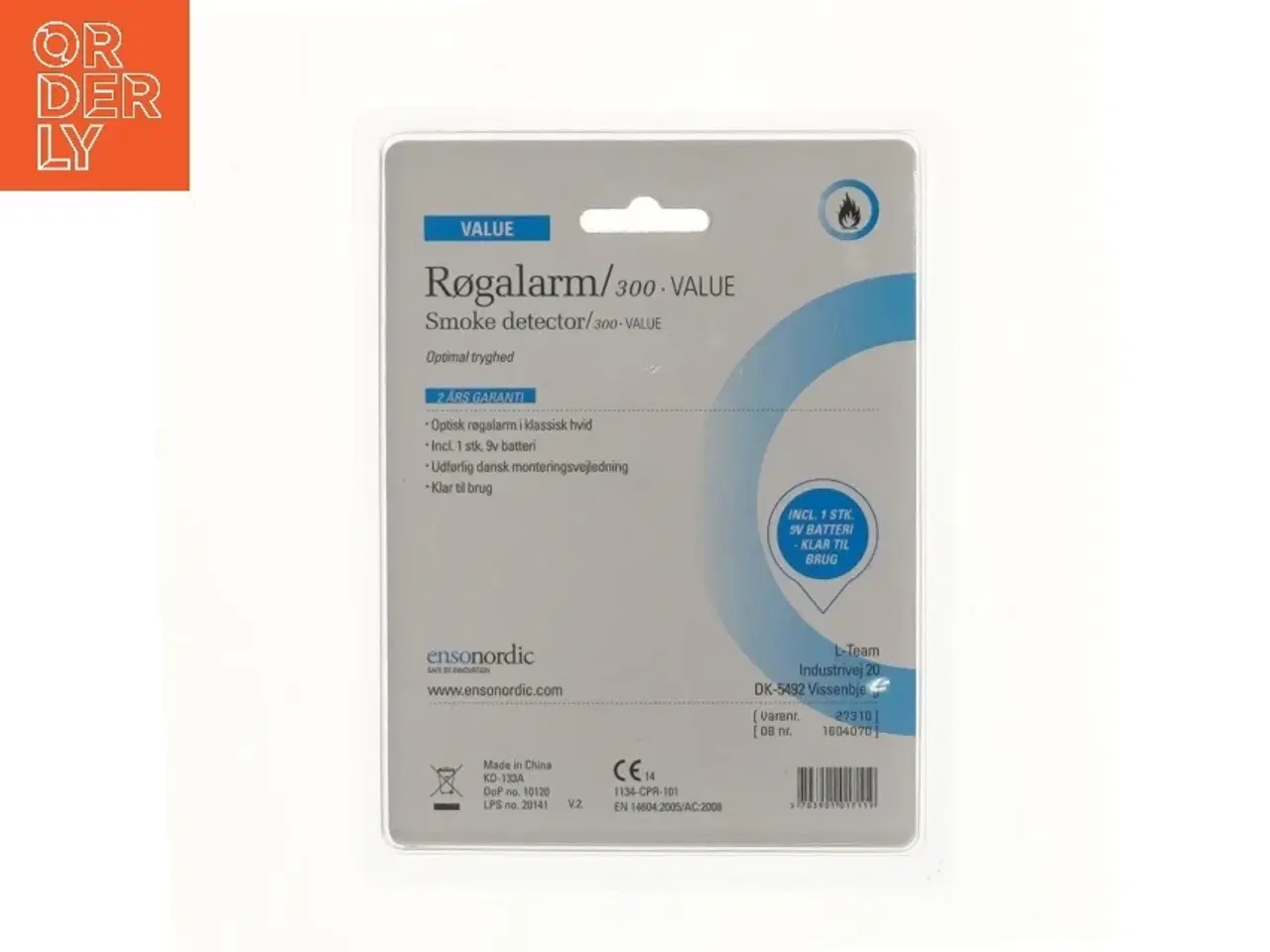 Billede 2 - Røgalarm ensNordic 300 VALUE fra ensNordic (str. Ø 9,5 cm)