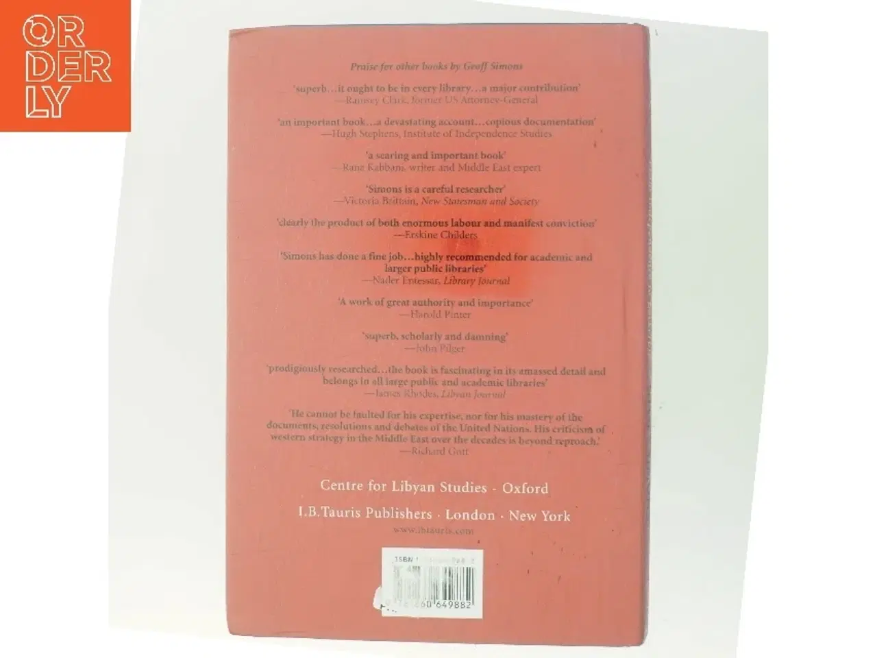 Billede 3 - Libya and the West : from independence to Lockerbie af Geoff Simons (Bog)
