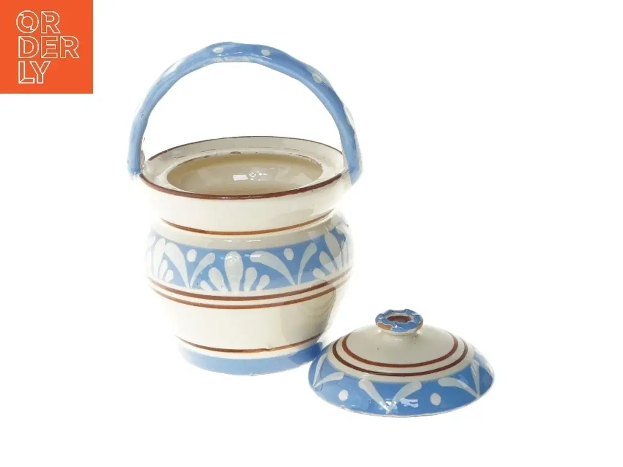 Billede 4 - Lerpotte med låg og hank (str. 15 cm)