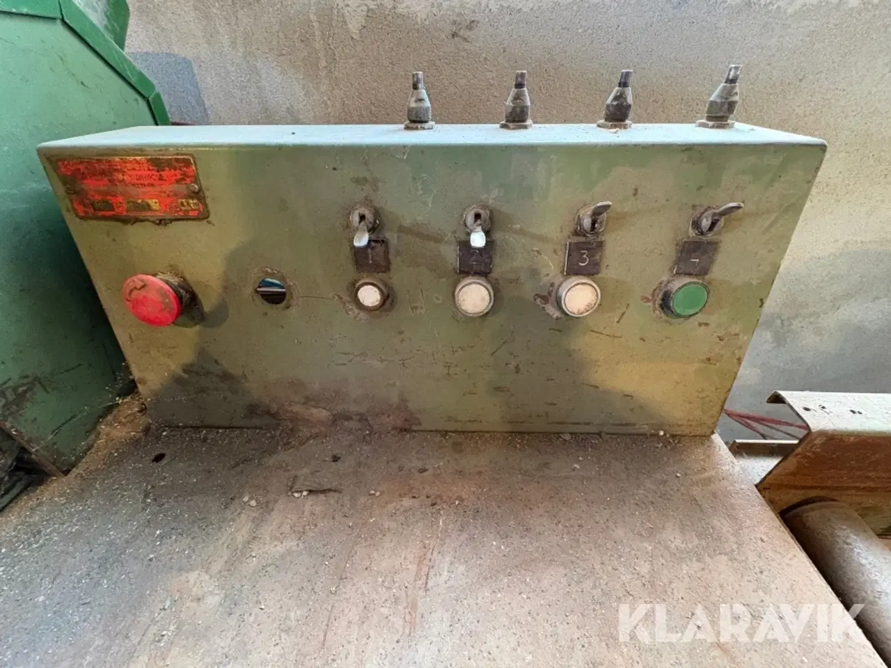 Billede 12 - Industrikapsav / afkortersav K. Lykke Laursen AAK med rullebaner og båndtransportør