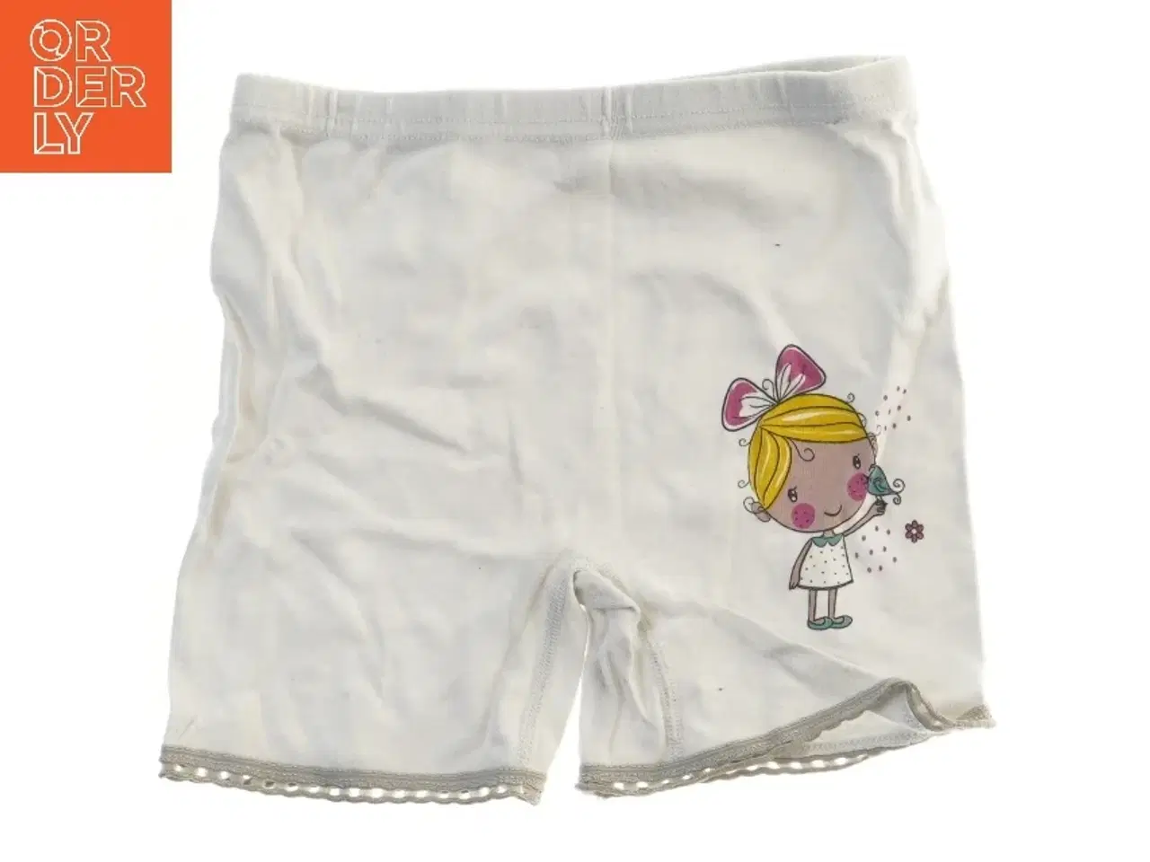 Billede 1 - Hvide shorts til børn med print fra Civil (str.  116-122 )