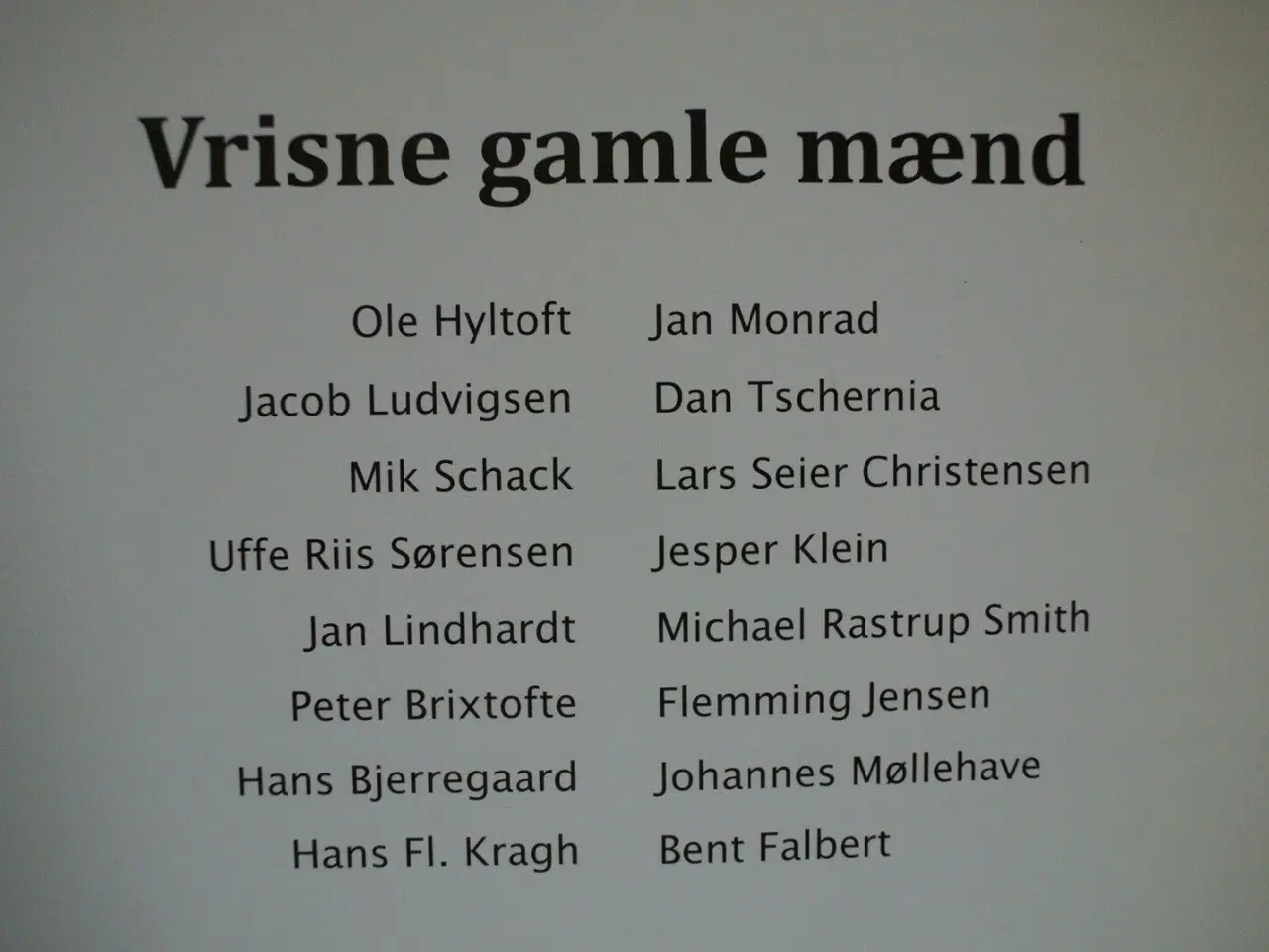 Billede 2 - vrisne mænds danmark, Af ole hyltoft mfl., genre: 