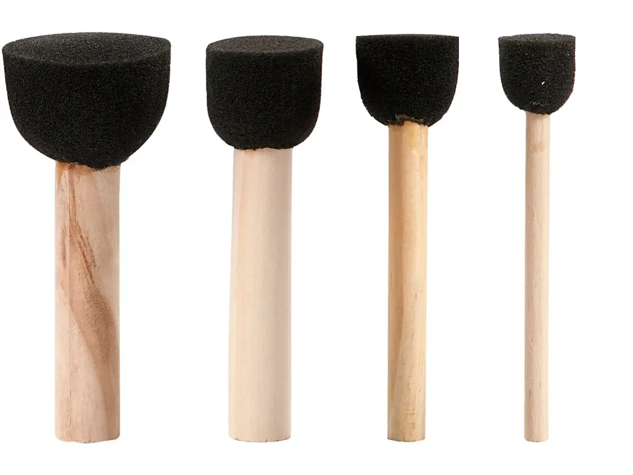 Billede 1 - Skumstencil Pensler, diam. 13+20+25+35 mm, 4 stk./ 1 pk.