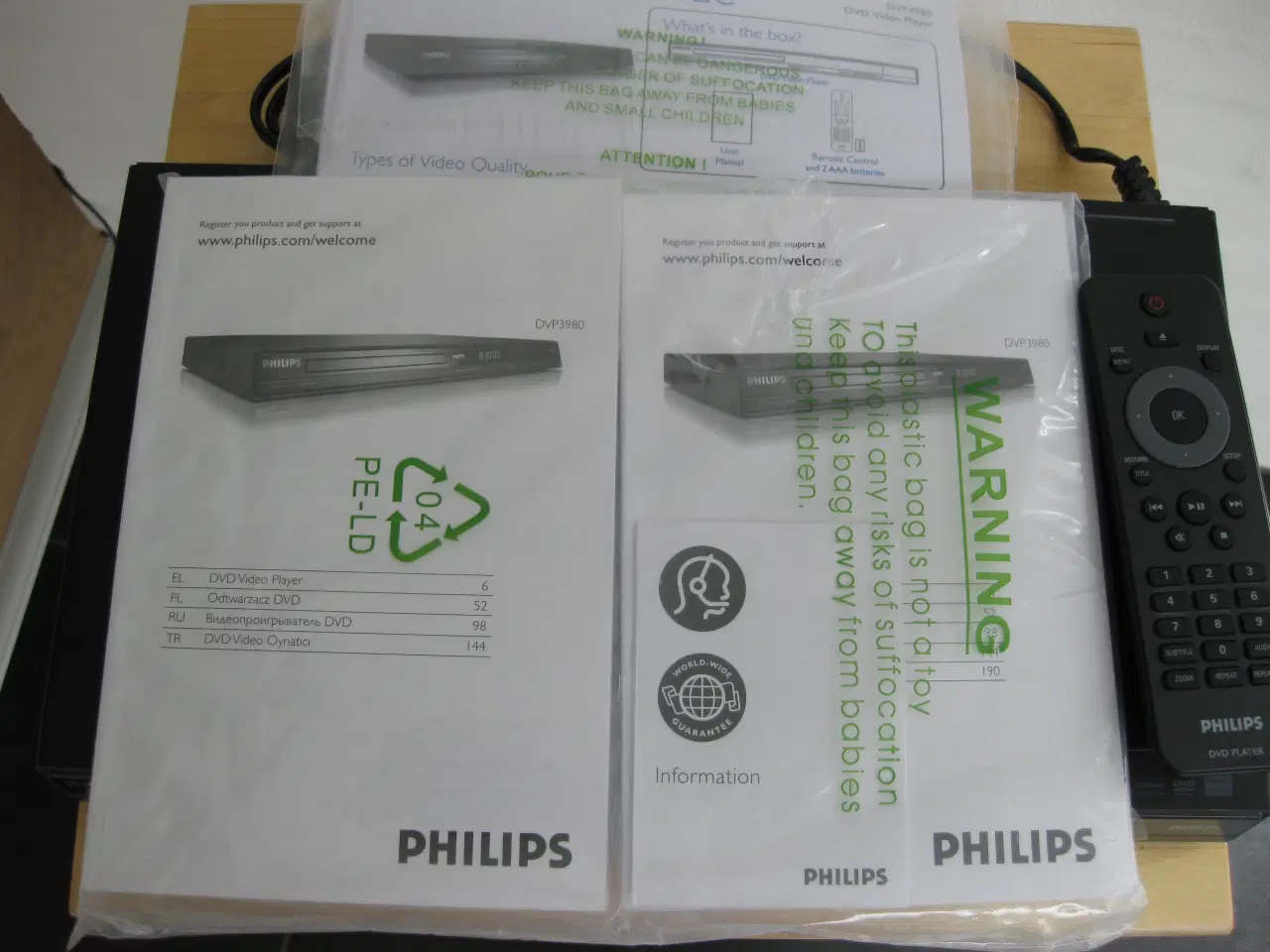 Billede 1 - Philips DVP3980 CD/DVD afspiller og fjernbetjening