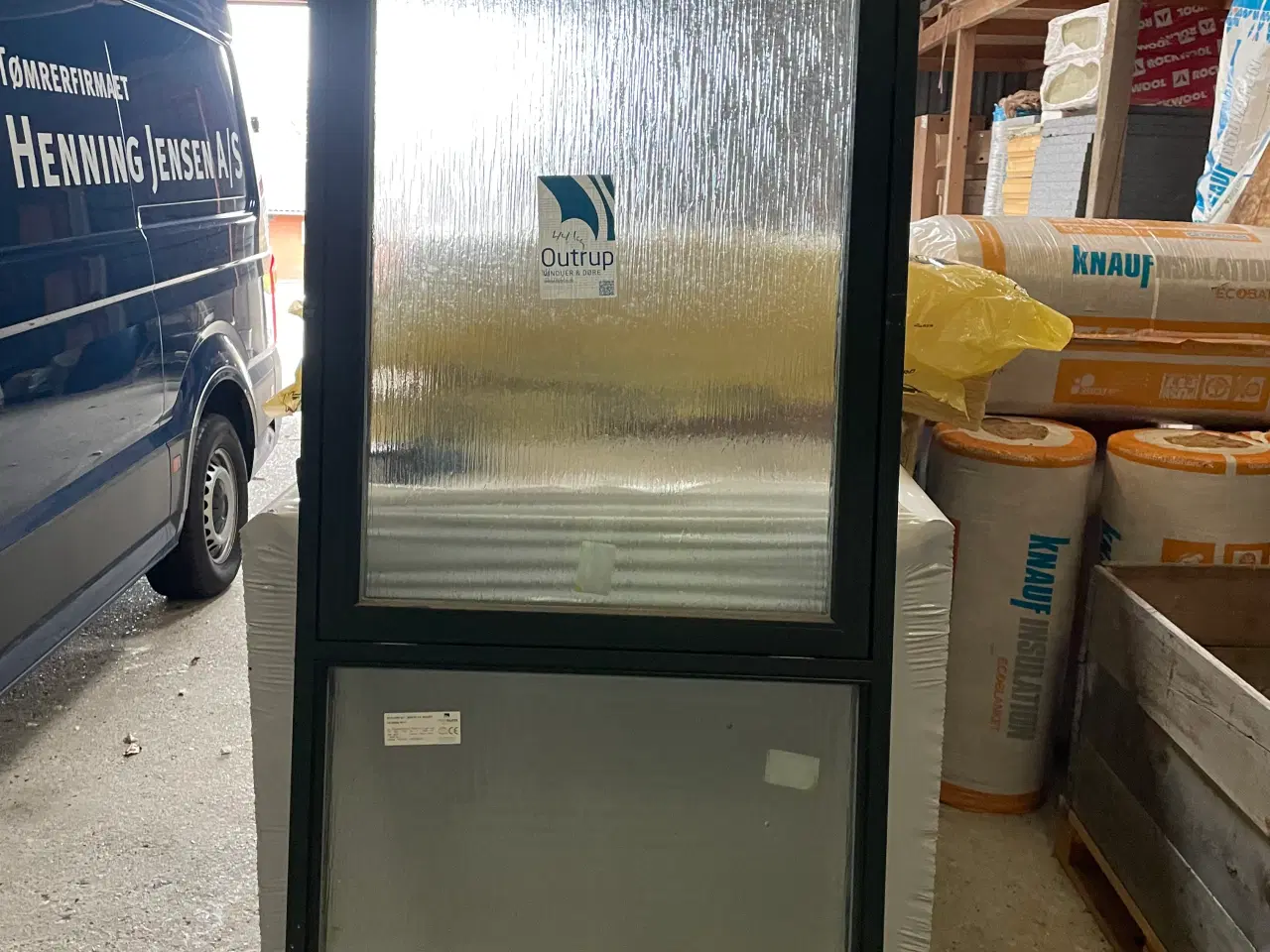 Billede 1 - Topstyret vindue m/ornament 2 lags glas, træ/alu