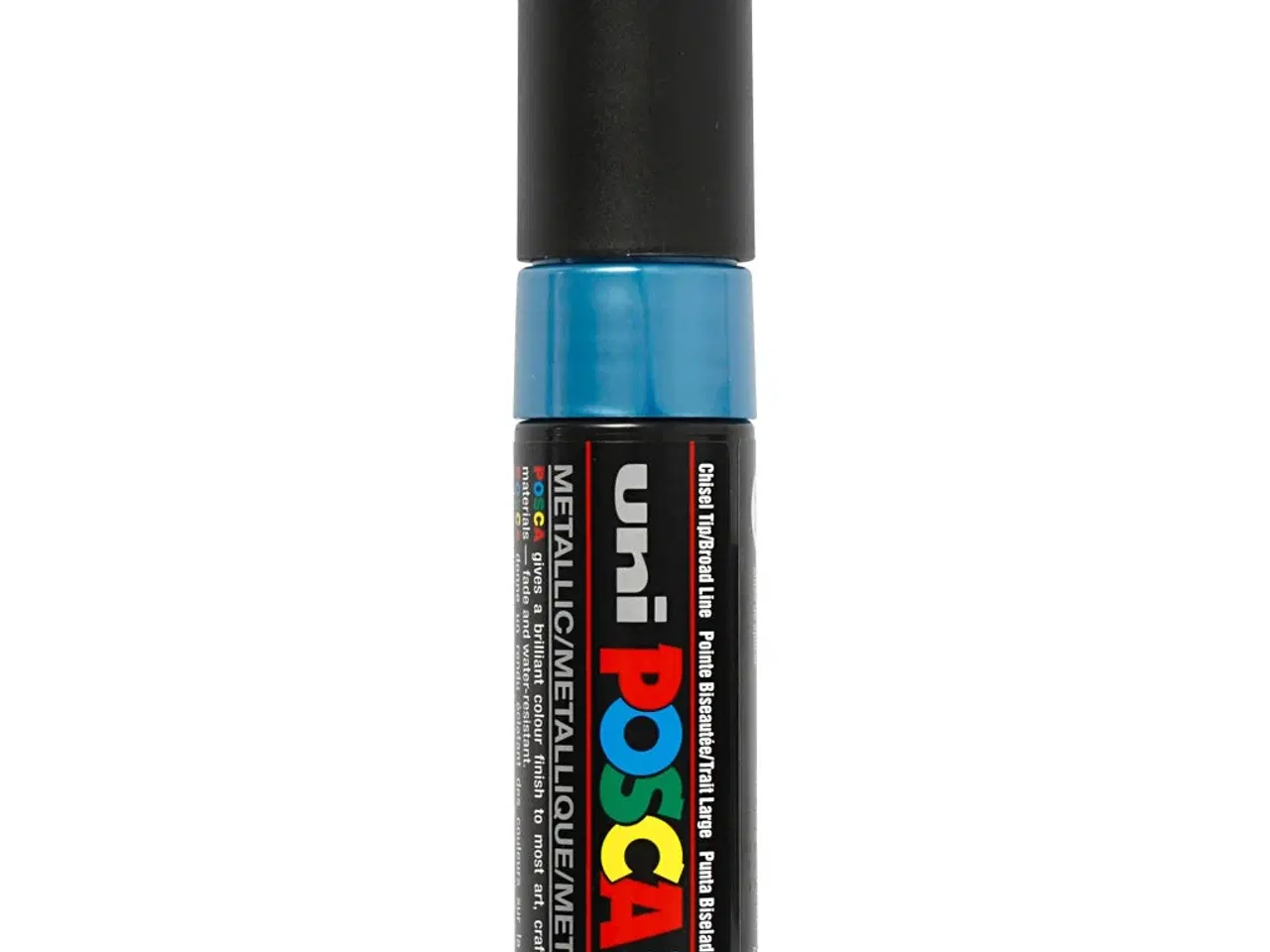 Billede 1 - Posca Tusch, PC-8K, streg 8 mm, broad, metallic blå, 1 stk.