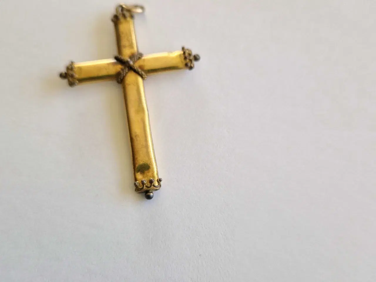 Billede 5 - Antikt forgyldt edwardiansk kors fra ca år 1900