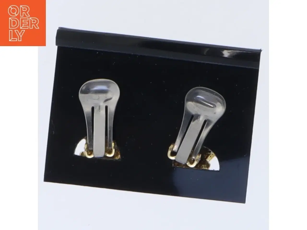 Billede 2 - Guldfarvede øre klips med spiraldesign fra Fashion (str. 2 cm)