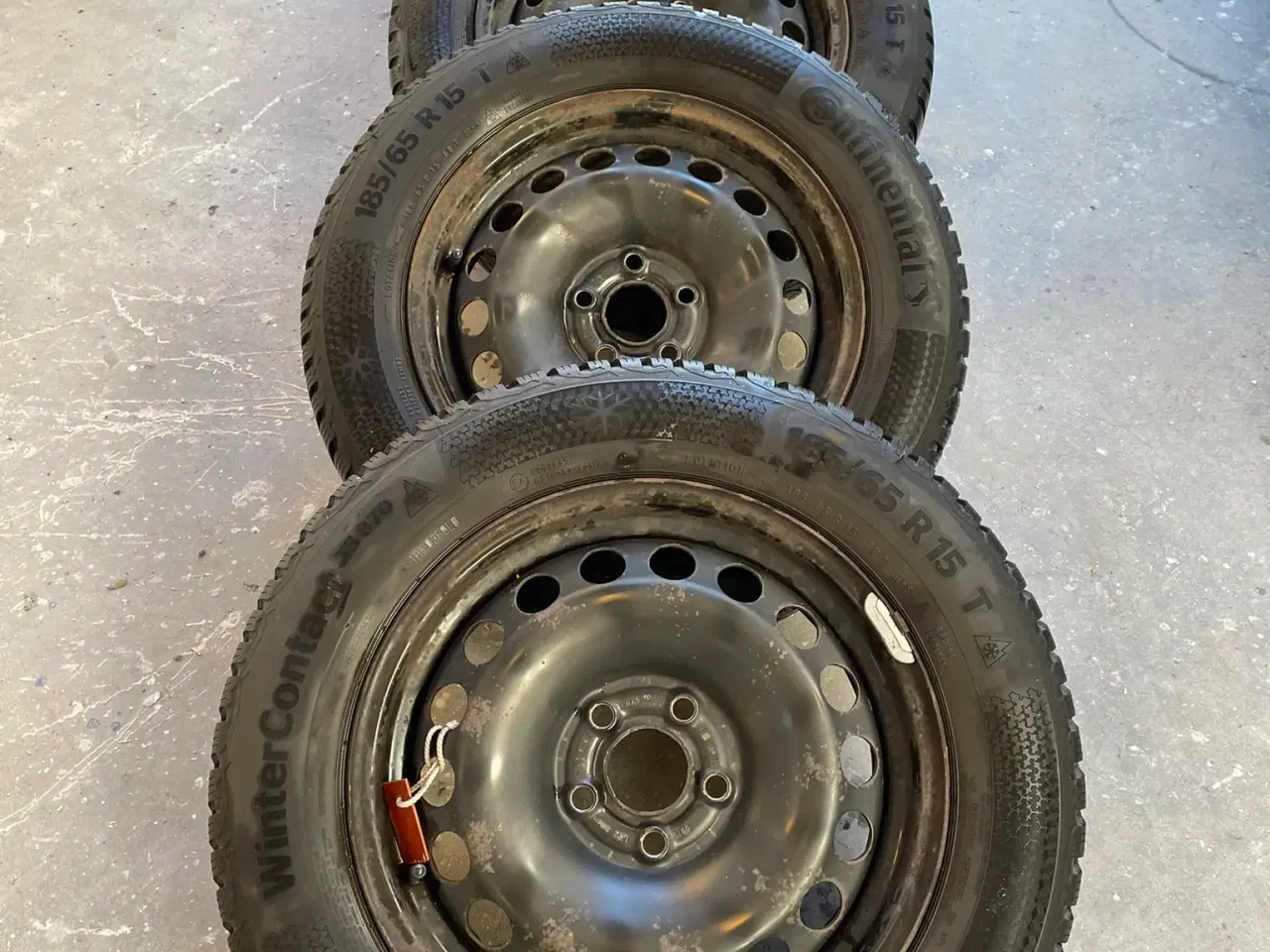 Billede 14 - 15" original WV Polo stålfælge + vinterdæk Conti