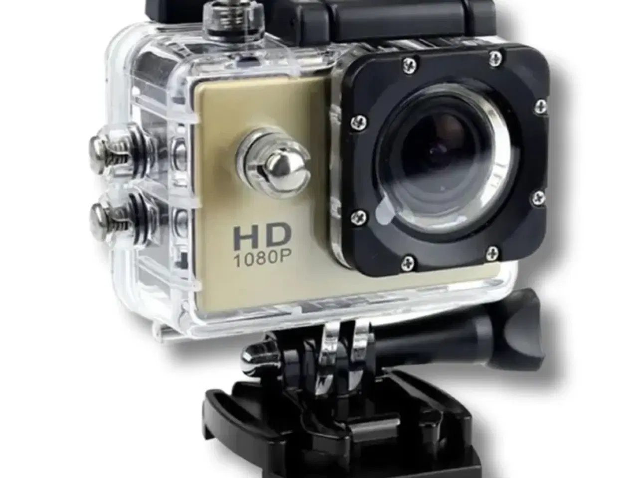 Billede 1 - 2 stk. Action Camera 1080P Vandtæt med tilbehør - Beige