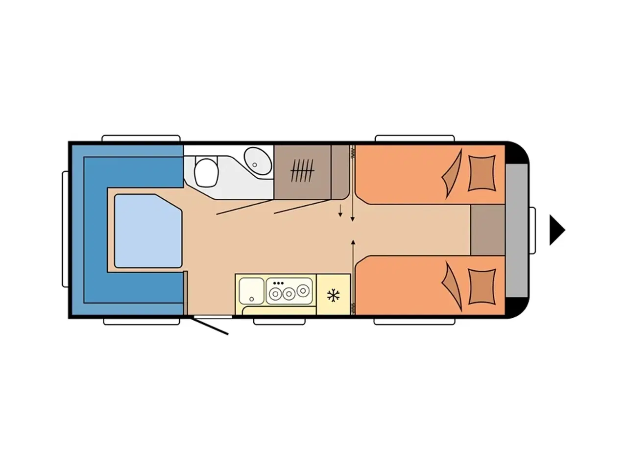 Billede 2 - 2024 - Hobby Maxia 585 UL   TOP MODEL, fantastisk flot vogn m/enkeltsenge. NU PÅ LAGER TIL OMGÅENDE LEVERING !