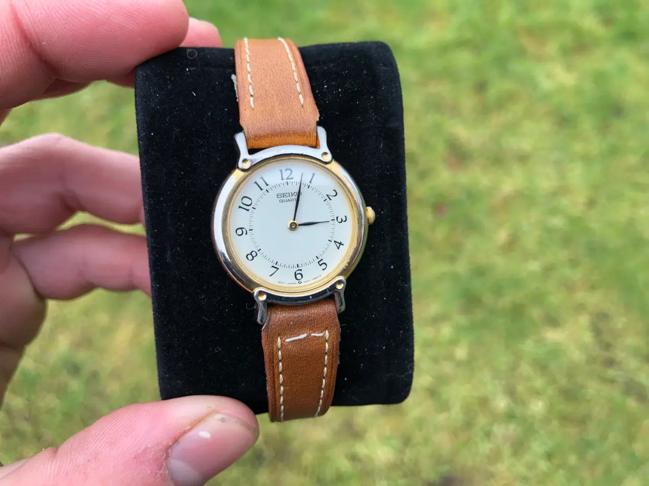 Billede 1 - Seiko Quartz 25mm dameur brun læderrem