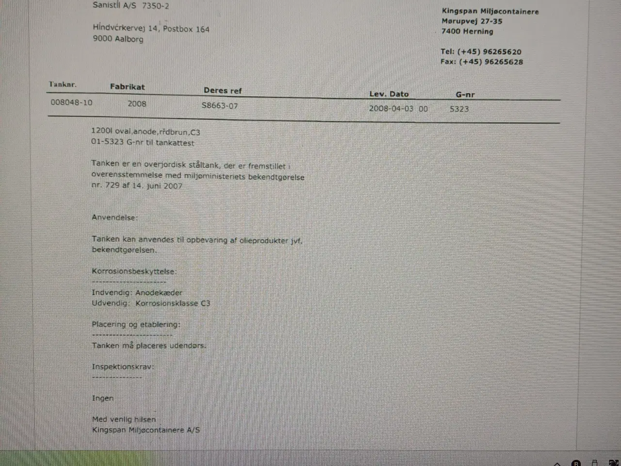 Billede 2 - Olietank god stand