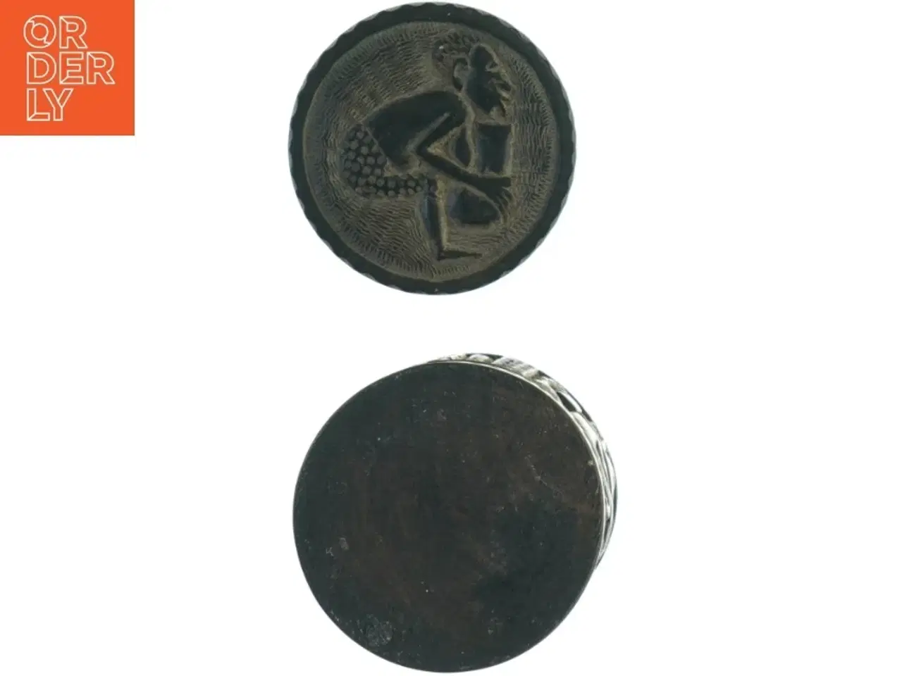 Billede 7 - Udsmykket sort trææske (str. 11 x 9 cm)
