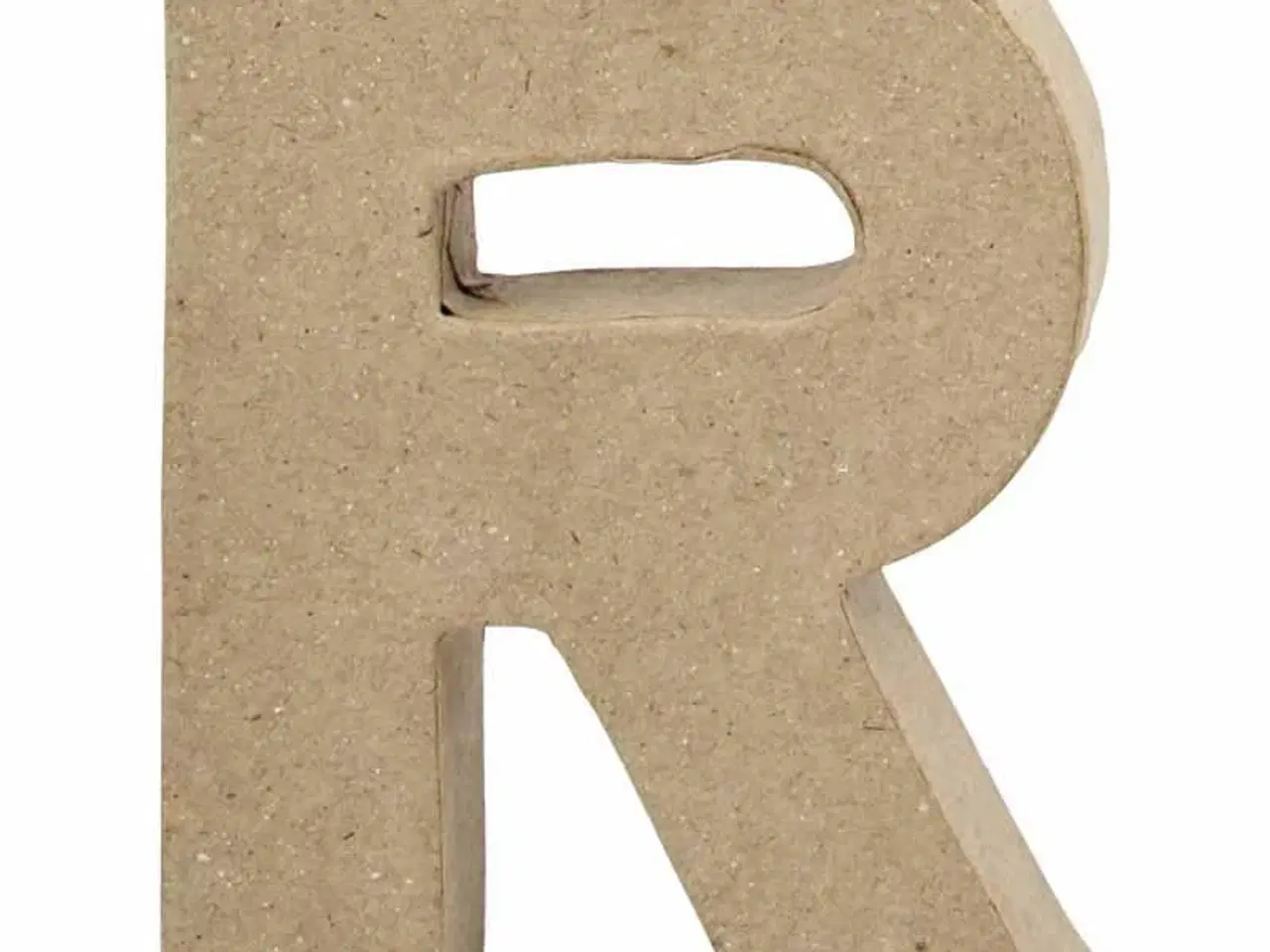 Billede 1 - Håndlavet Bogstav R i Papmaché - 10 cm