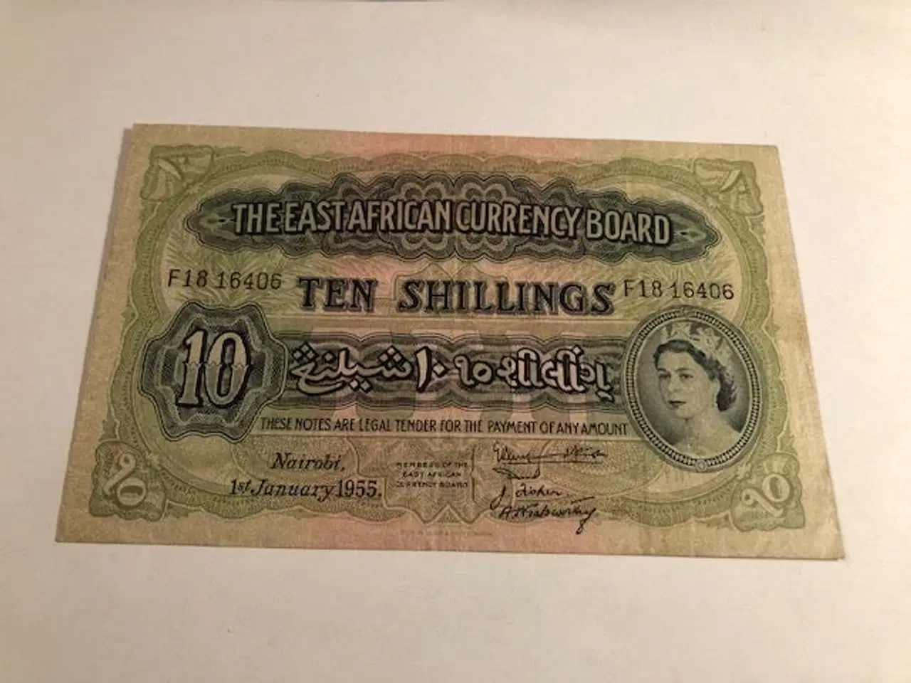 Billede 1 - Ten Shillings East Africa 1955