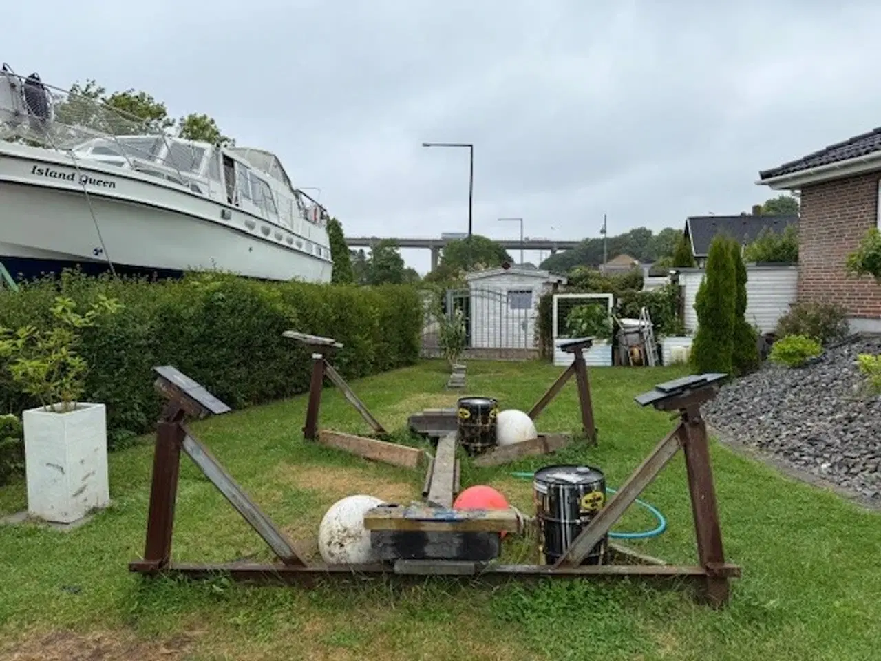 Billede 1 - Kraftigt bådstativ til stor motorbåd