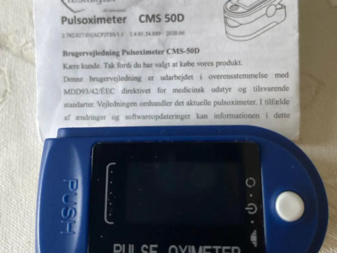 Billede 1 - Pulsoximeter CMS50D (kan måle dit blods iltmætning