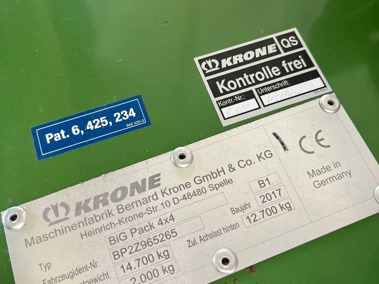 Billede 3 - KRONE Big Pack 4X4 High Speed boogie montering med styrbar aksel og bremser.