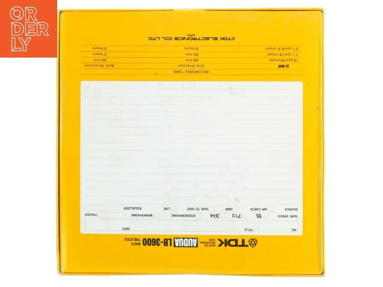 Billede 6 - TDK Audua LB-3600 kvarttomme lydbånd på metalspole med NAB kerne - let brugt(str. 28 x 28 cm)