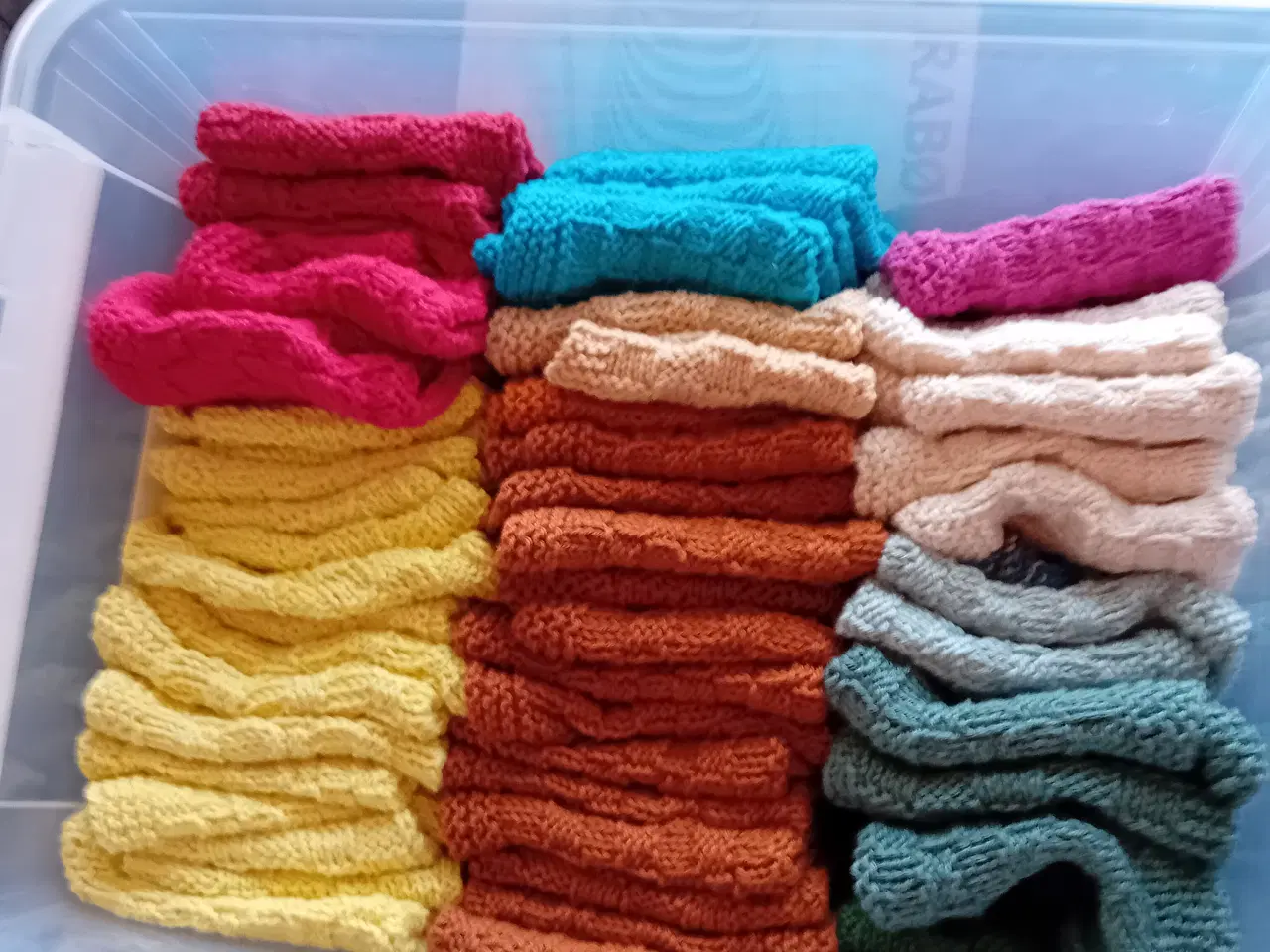 Billede 1 - Bæredygtige  hjemmestrikkede klude 