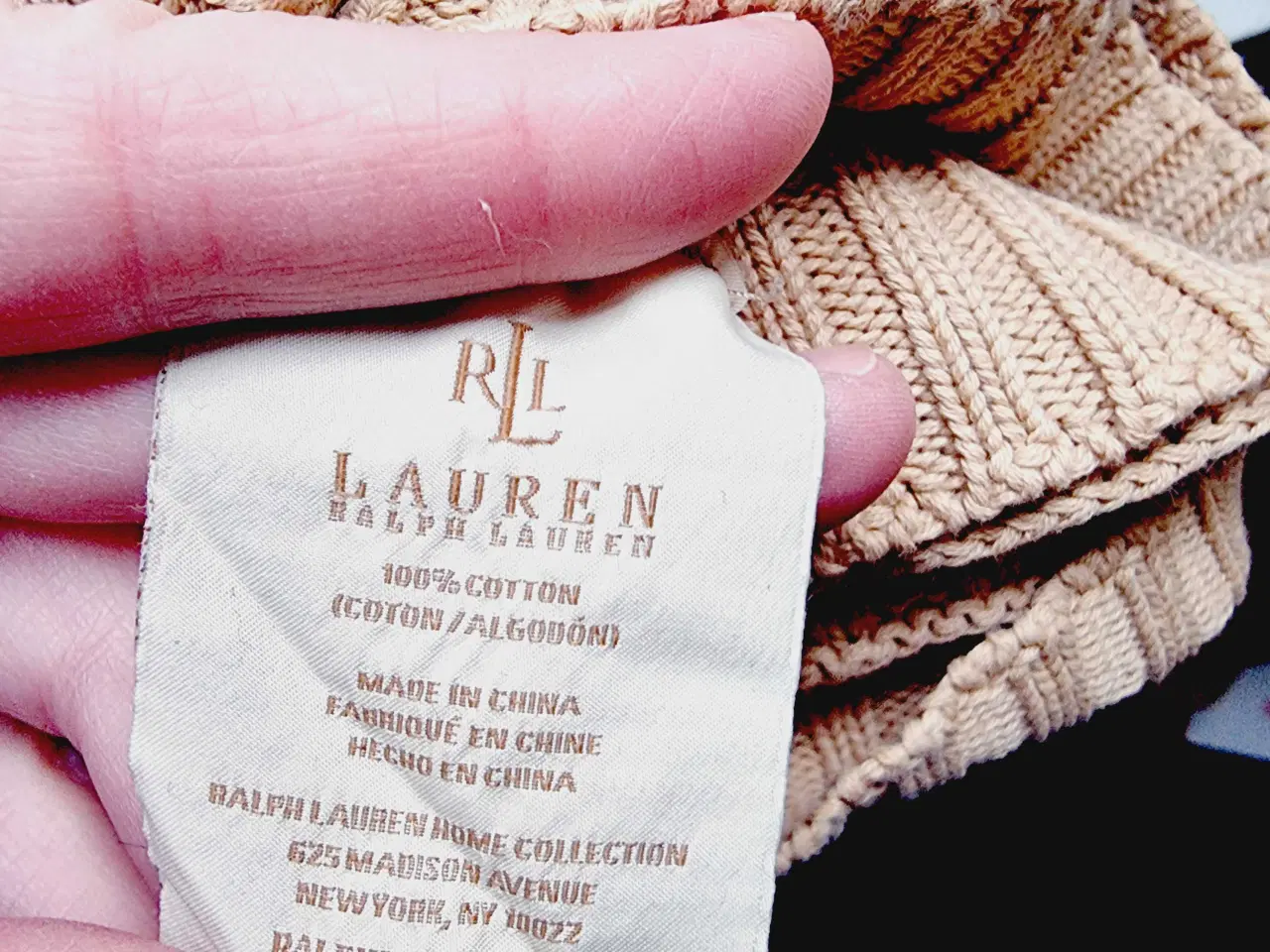 Billede 4 - Ralph Lauren cable knit tæppe 178cm x 127cm