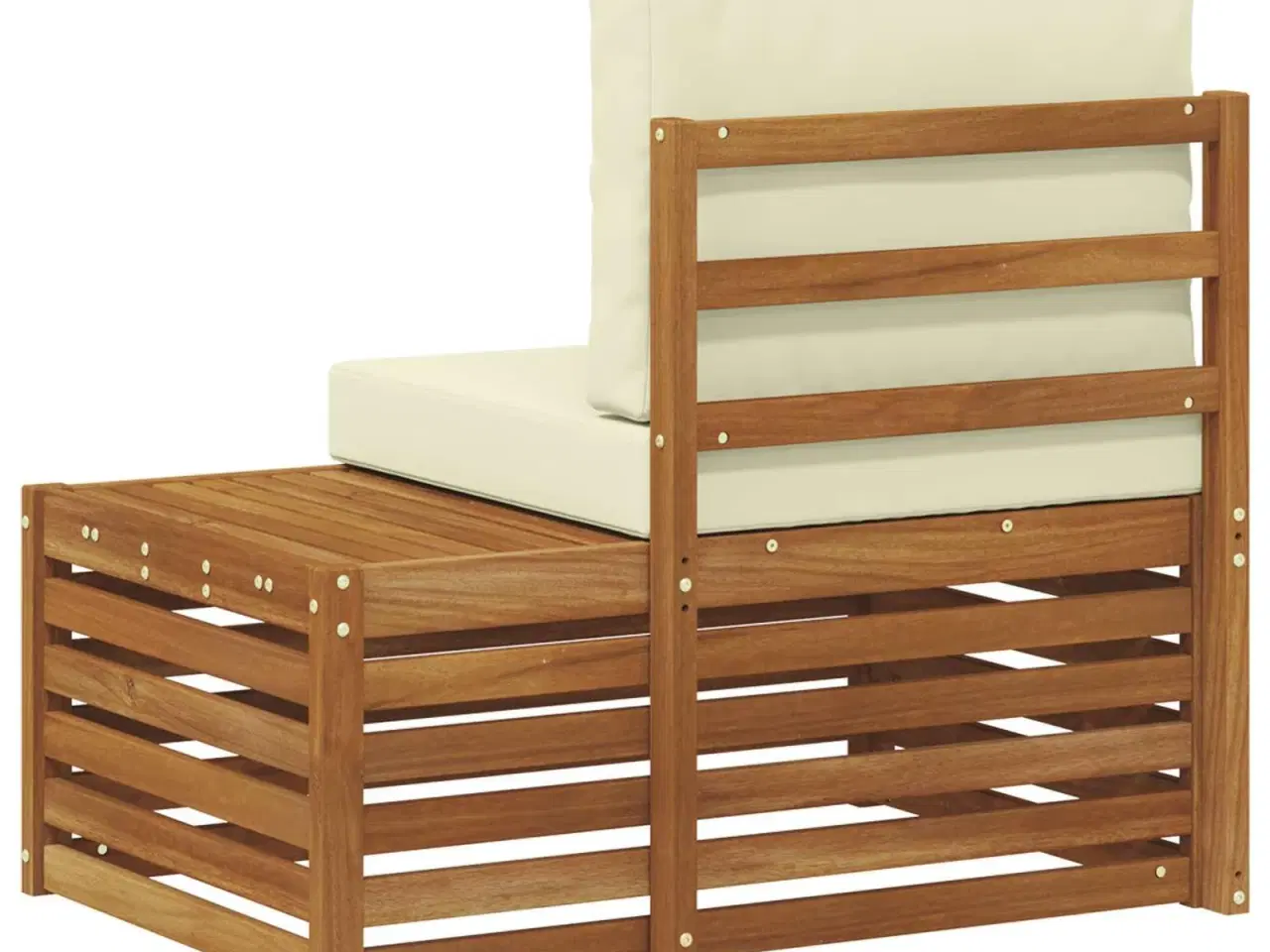 Billede 6 - Udendørs end sofa Naturfarvet 91 x 63 x 73 cm Massivt Akacietræ