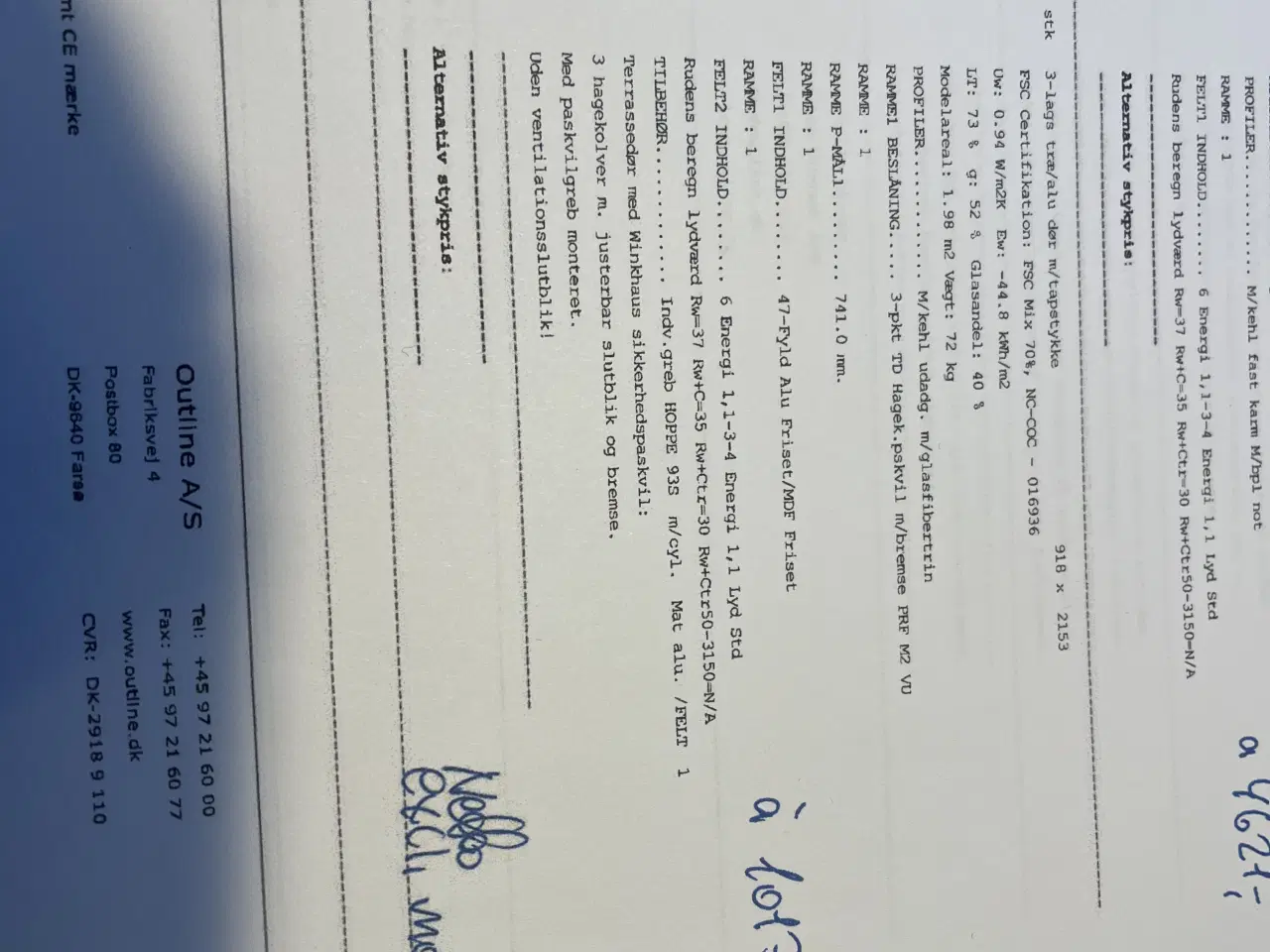 Billede 5 - Terrassedør med 3 lags lydglas.