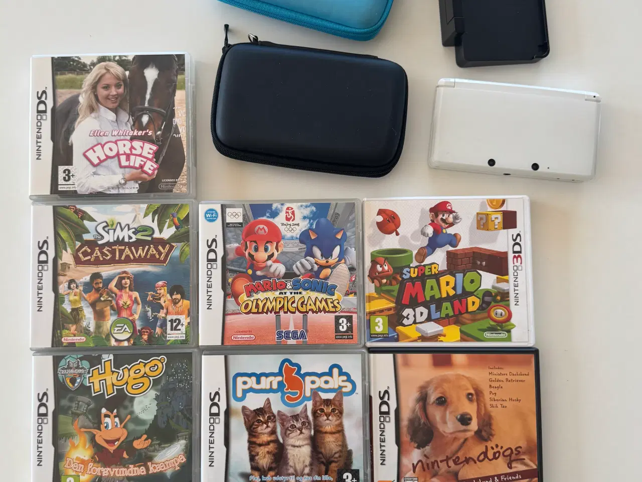 Billede 1 - Flot og velholdt hvid Nintendo 3DS