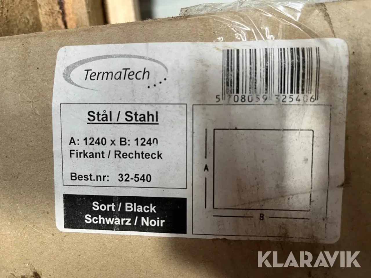 Billede 8 - Brændeovns plade Termatech Sort